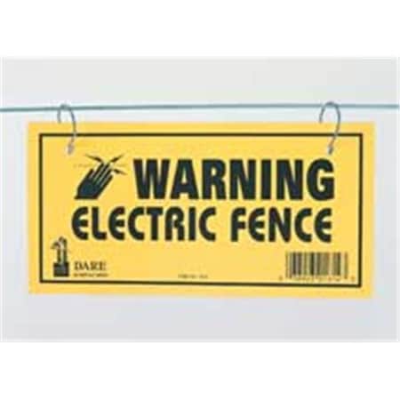 Dare Products Dare Products Electric Fence Warning Sign 3 Yellow - 1614-3 185809
